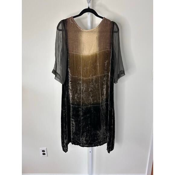 VINTAGE Viviana Uchitel Ombré Silk Velvet Dress WITH TAGS - Picture 1 of 6